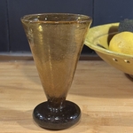 Verre / Coupe Noor ambre miel. VerNo3. La Route des Rois. Lifestyle. Verre soufflé Egypte