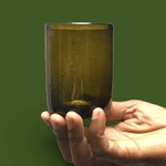 Verre Palantir kaki Egypte. VerPa1. La Route des Rois. Lifestyle. Verre soufflé Egypte