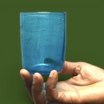 Verre Palantir turquoise Egypte. VerPa3. La Route des Rois. Lifestyle. Verre soufflé Egypte