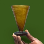 Verre / Coupe Noor ambre miel. VerNo3. La Route des Rois. Lifestyle. Verre soufflé Egypte