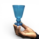 Verre à pied Jafar turquoise Egypte. VerJa7. La Route des Rois. Lifestyle. Verre soufflé Egypte