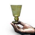 Verre à pied Jafar doré Égypte. VerJa1. La Route des Rois. Lifestyle. Verres Soufflés Egypte