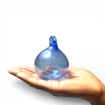 Boule de verre bleue aube. Aurora Egypte. Small. VerBou6. Lifestyle. Pâte de Verre Décorative