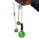 Guirlande Verre Soufflé verte. Bulle Ornement. VerGuiB10. Lifestyle. Pâte de Verre Décorative