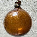 Guirlande Verre Soufflé ambre brun. Bulle Ornement. VerGuiB5. Lifestyle. Pâte de Verre Décorative