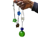 Guirlande Verre Soufflé verte. Bulle Ornement. VerGuiB12. Lifestyle. Pâte de Verre Décorative