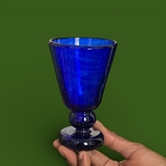 Verre à pied Jafar bleu Egypte. VerJa5. La Route des Rois. Lifestyle. Verre soufflé Egypte