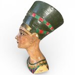 Buste de Néfertiti. Bro1Scul1. La Route des Rois. Brocante
