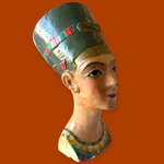 Buste de Néfertiti. Bro1Scul1. La Route des Rois. Brocante