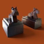 Serre-Livres Scottish Terrier. Bro1Deco3. La Route des Rois. Brocante