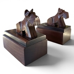 Serre-Livres Scottish Terrier. Bro1Deco3. La Route des Rois. Brocante