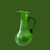 Carafe Wafra verte Egypte. La Route des Rois. Lifestyle. Verre soufflé Egypte