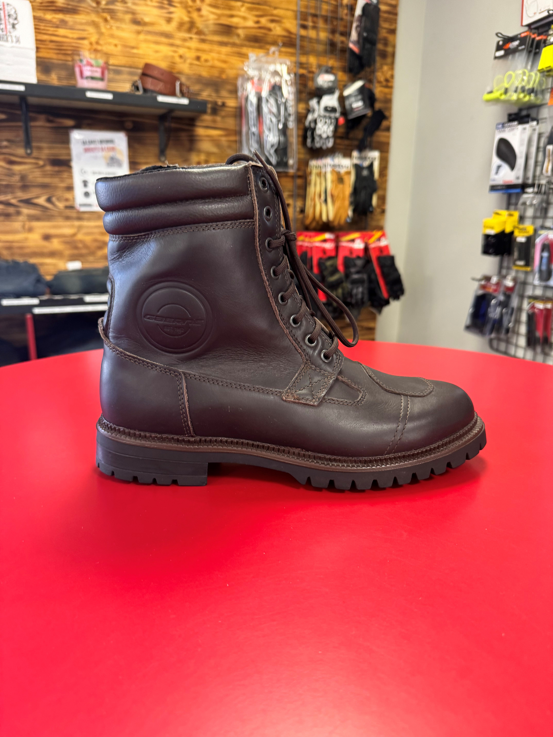 chaussuresbottesmotobikergaernegstonegoretexmarronriders34magasinmotosaintjeandevedasbheraultoccitanieprotectionmalleolecuirlacetzippromo2
