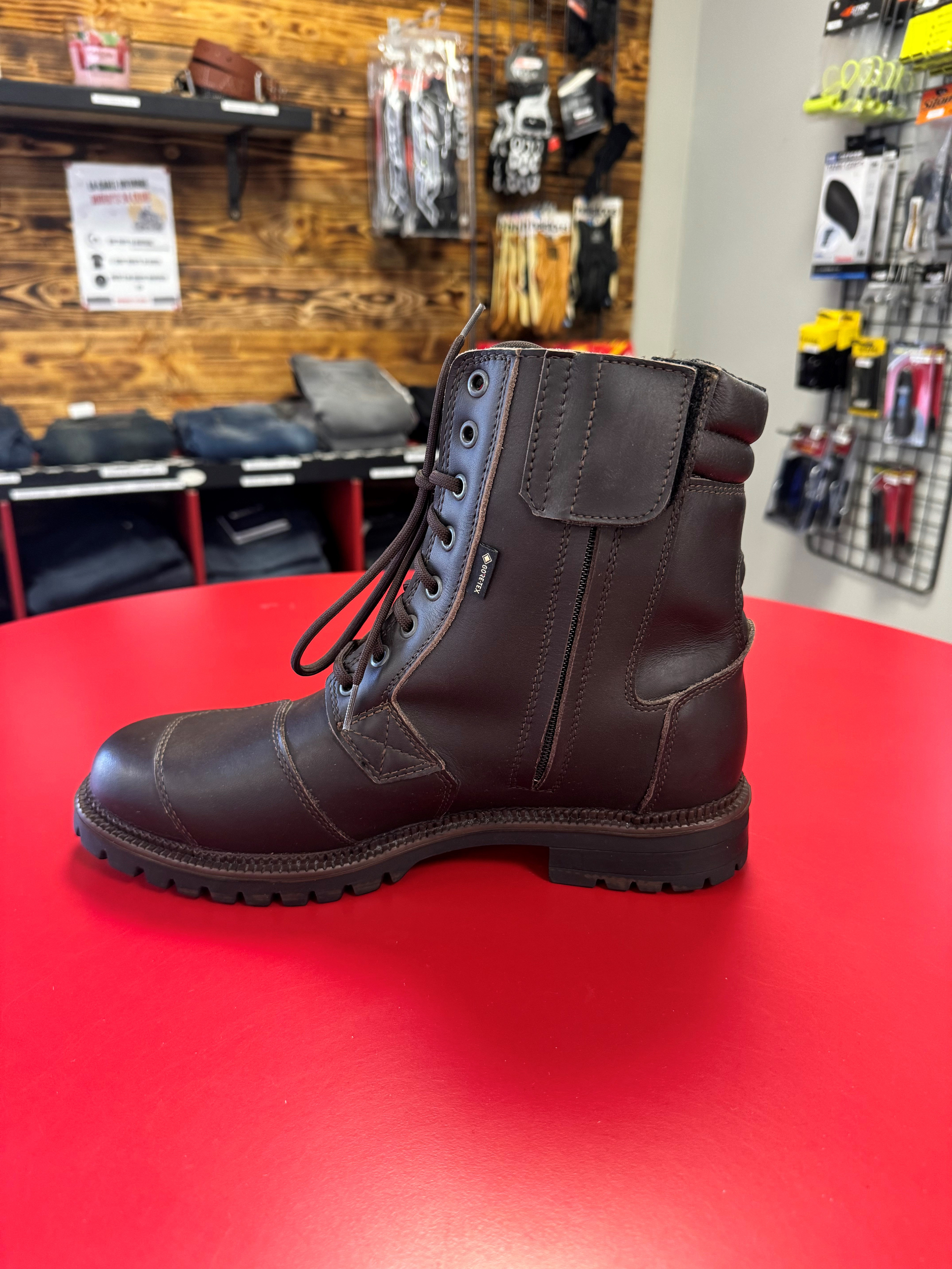 chaussuresbottesmotobikergaernegstonegoretexmarronriders34magasinmotosaintjeandevedasbheraultoccitanieprotectionmalleolecuirlacetzippromo4