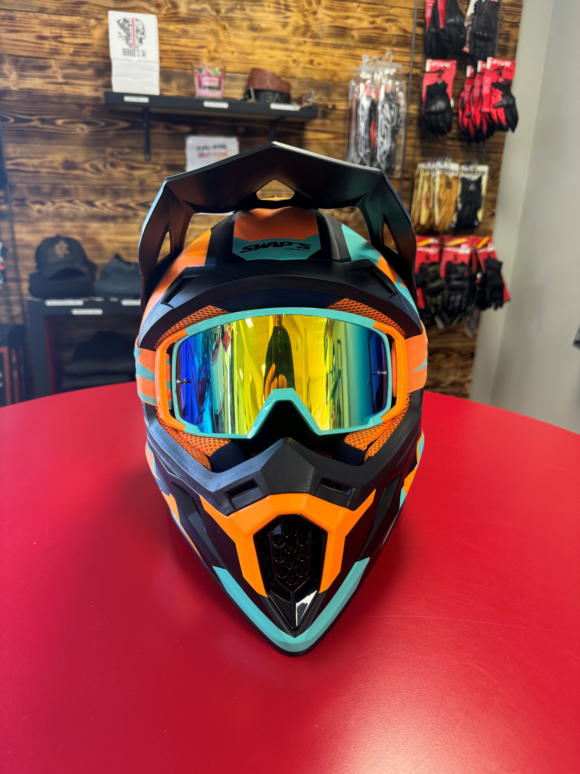 casquehelmetcrossenduroswapsblurs818noirblackorangevertgreenturquoiseshopmagasinequipementmotomotardmontpellierheraultoccitanieriders34barpromo1