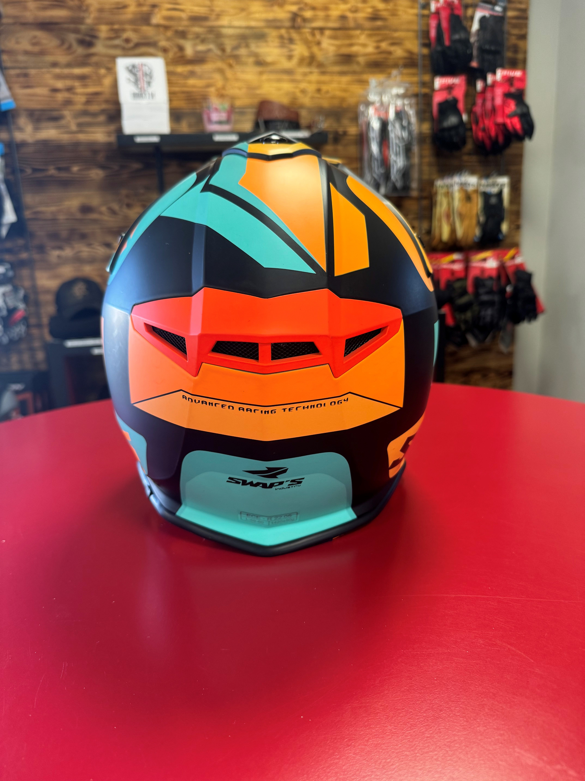 casquehelmetcrossenduroswapsblurs818noirblackorangevertgreenturquoiseshopmagasinequipementmotomotardmontpellierheraultoccitanieriders34barpromo4