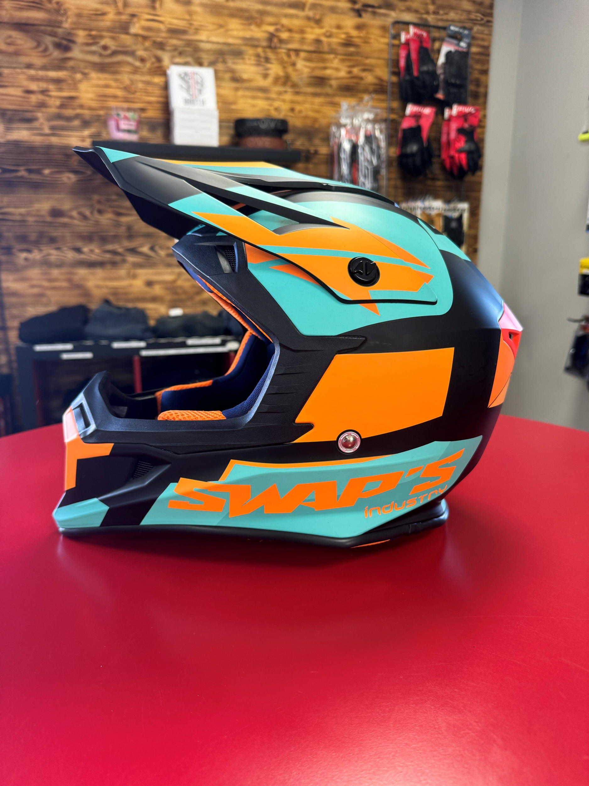 casquehelmetcrossenduroswapsblurs818noirblackorangevertgreenturquoiseshopmagasinequipementmotomotardmontpellierheraultoccitanieriders34barpromo3