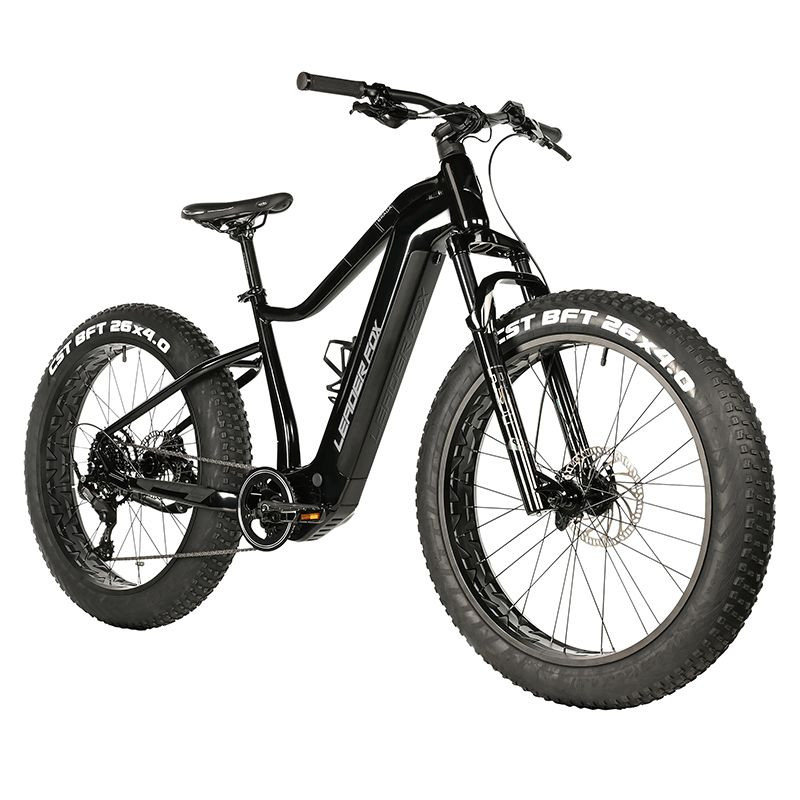 VELO ELECTRIQUE VTT / VTTAE FAT BIKE 26 LEADER FOX BRAGA NOIR - TAILLE M - POUR ADULTE DE 168cm à 178cm