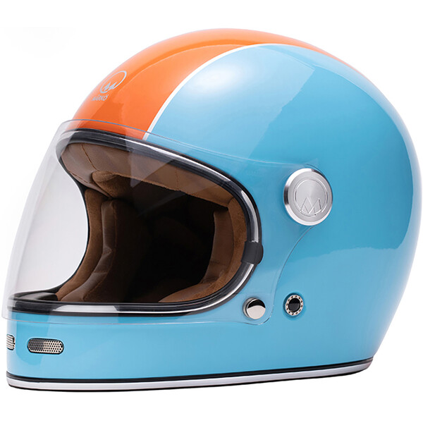 riders34magasinequipementmotomotardmontpellierbarprotectionvintageneoretroannee70heraultpromosoldecuiratelierrevisioncasqueintegralmarkofullmoonbleuorange
