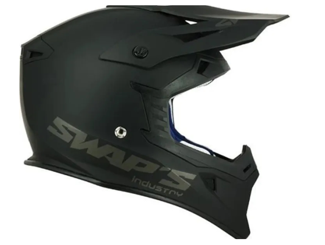 CASQUE SWAP\'S BLUR S818 NOIR MAT