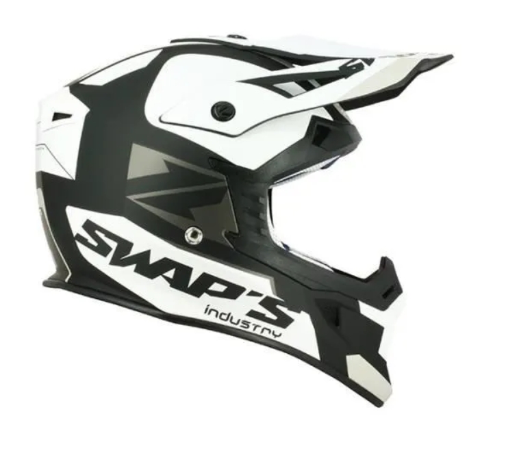 CASQUE SWAP\'S BLUR S818 BLANC & NOIR