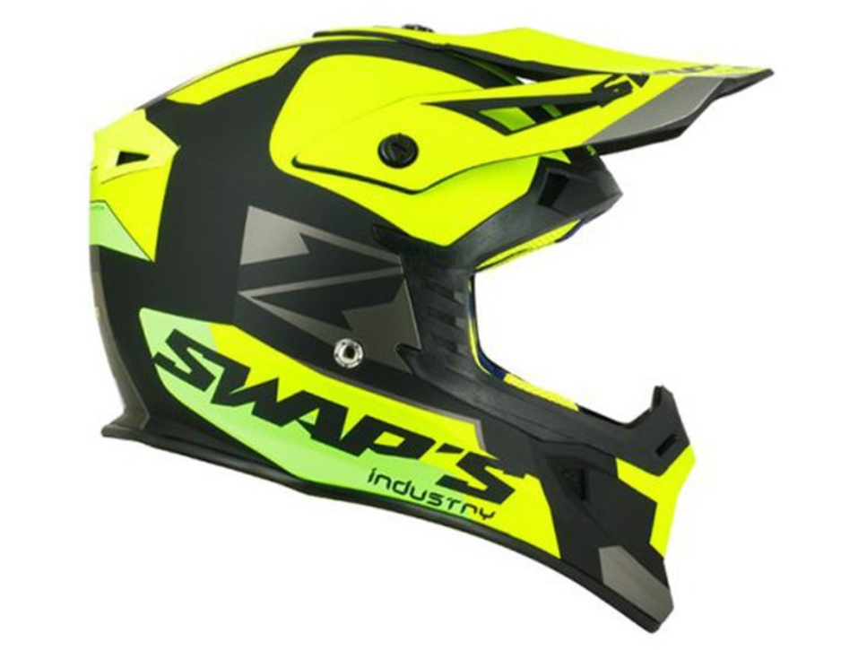 CASQUE SWAP\'S BLUR S818 - NOIR & VERT