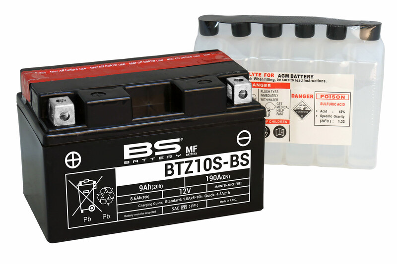 BATTERIE BS BATTERY BTZ10S-BS SANS ENTRETIEN AVEC PACK ACIDE