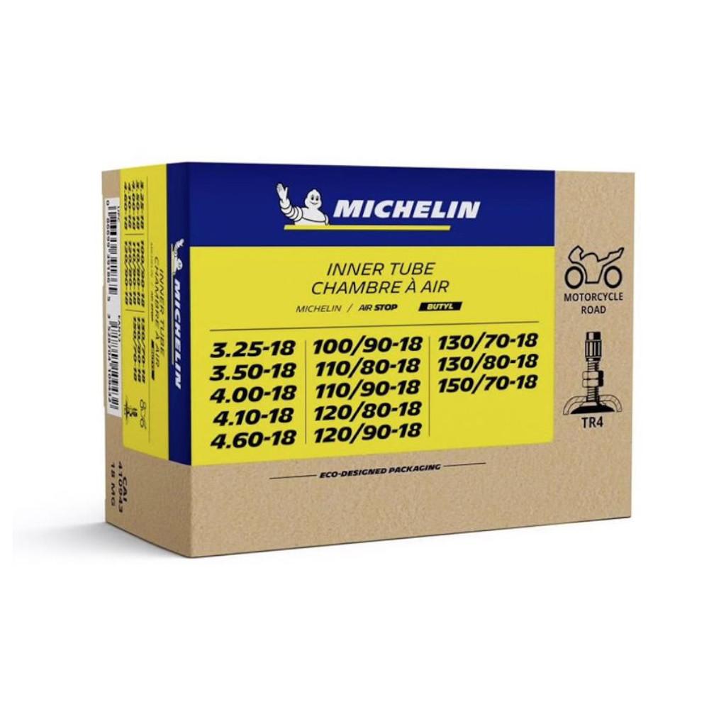 CHAMBRE A AIR MOTO MICHELIN STREET 100/90-18 VALVE DROITE TR4