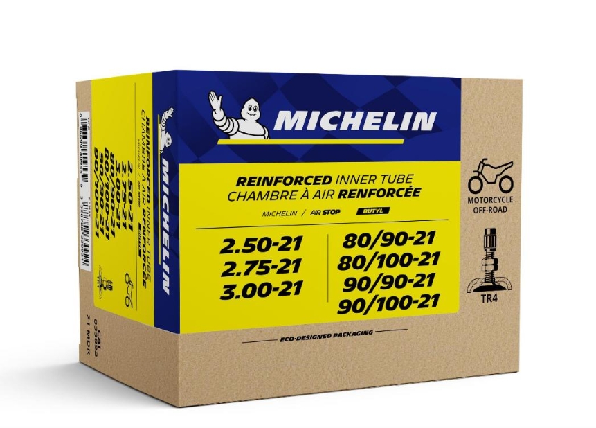 CHAMBRE A AIR MOTO MICHELIN OFFROAD 2.50-21 VALVE DROITE TR4