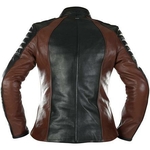 riders34shopmagasinequipementmotomotardemontpellierheraultpromoblousonperfectocuirfemmeladyoverlaptinacustombikeuseprotectiondoubluremarronnoirsolde