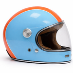 riders34magasinequipementmotomotardmontpellierbarprotectionvintageneoretroannee70heraultpromosoldecuiratelierrevisioncasqueintegralmarkofullmoonbleuorangecaferacer