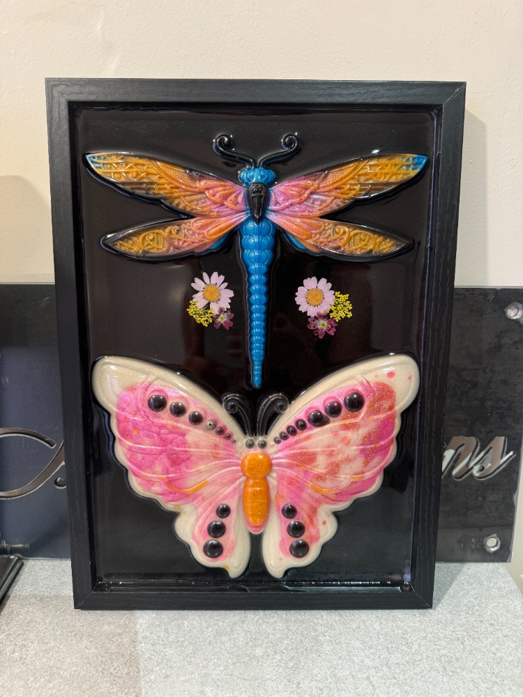 tableau libellule papillion 1