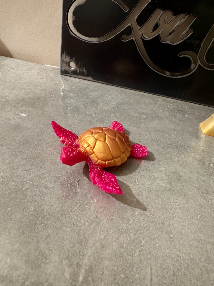 tortue rose et doré 1 a
