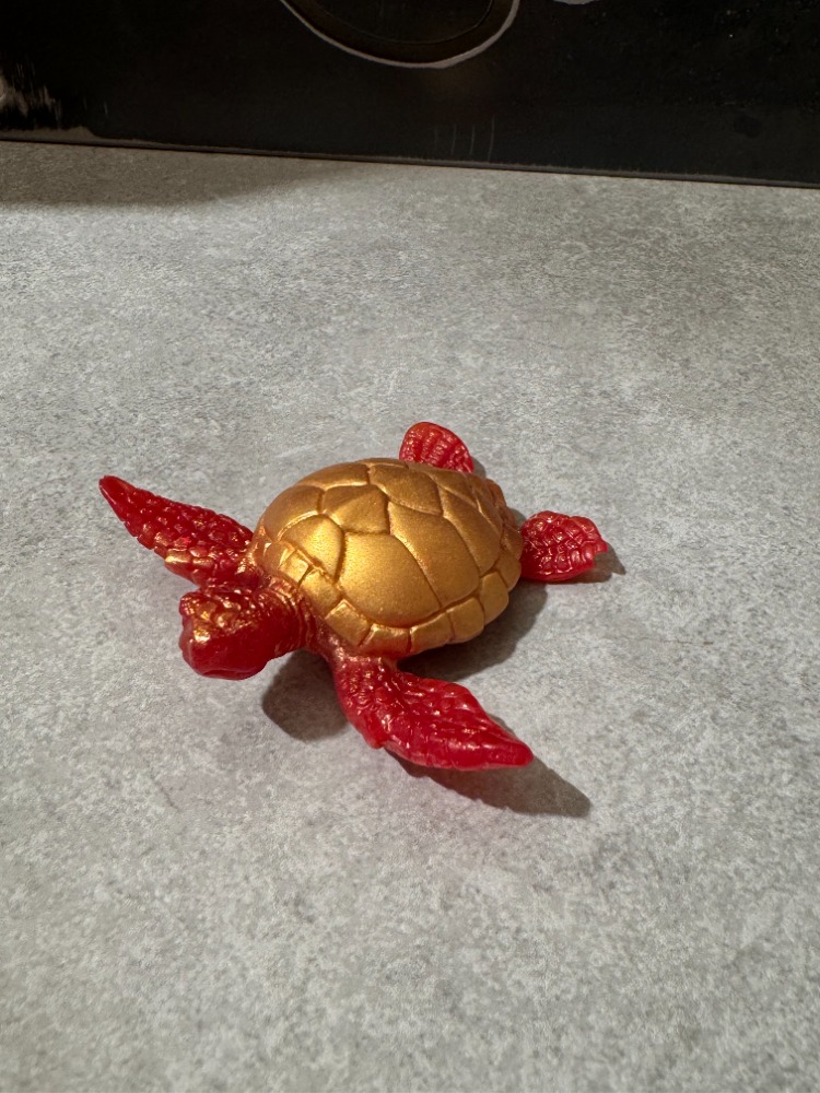tortue rouge et doré 1 a