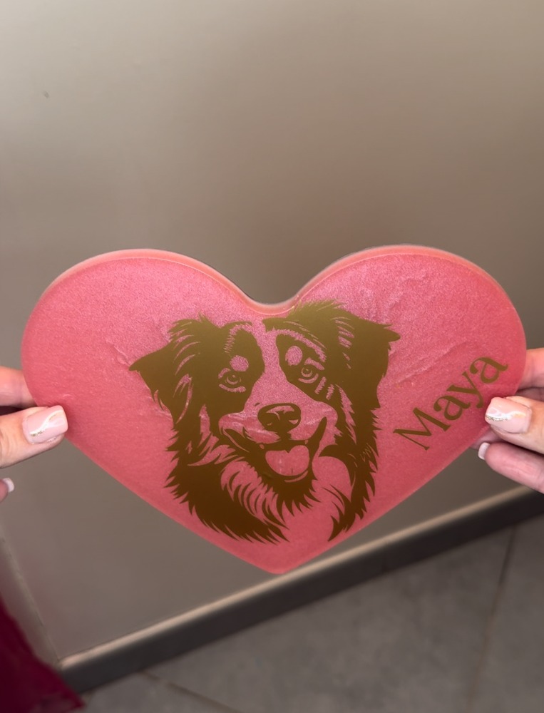 plaque chien coeur bis