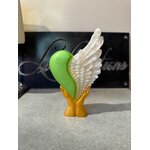 Coeur aile sur mains vert pomme 1