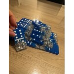 Dominos bleu argenté 1 b