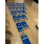 Dominos bleu argenté 1 a