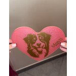 plaque chien coeur bis