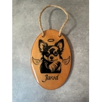 plaque chien ovale