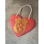 Plaque chien coeur