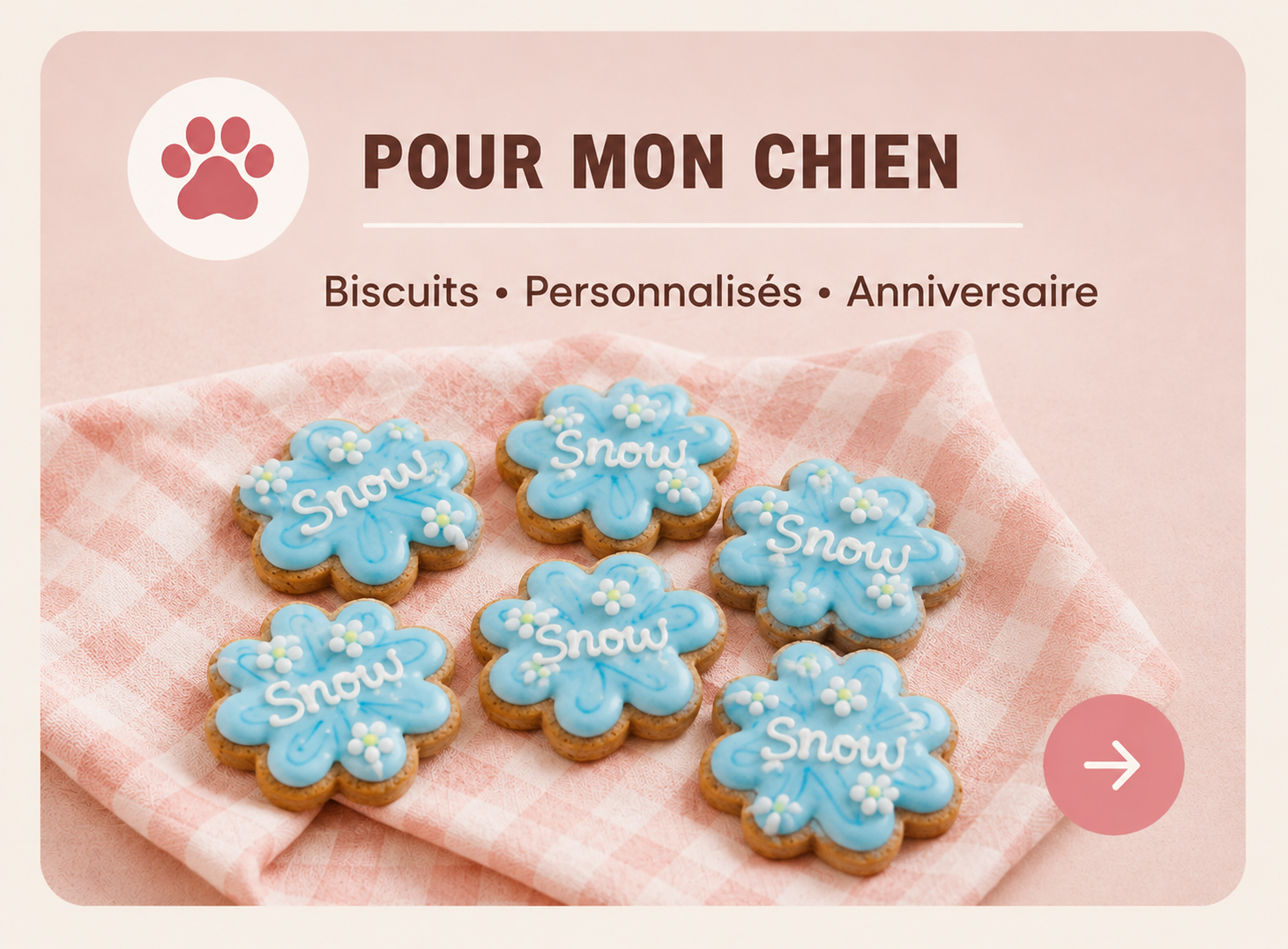 Pour mon chien - biscuits, personnalisés et anniversaire