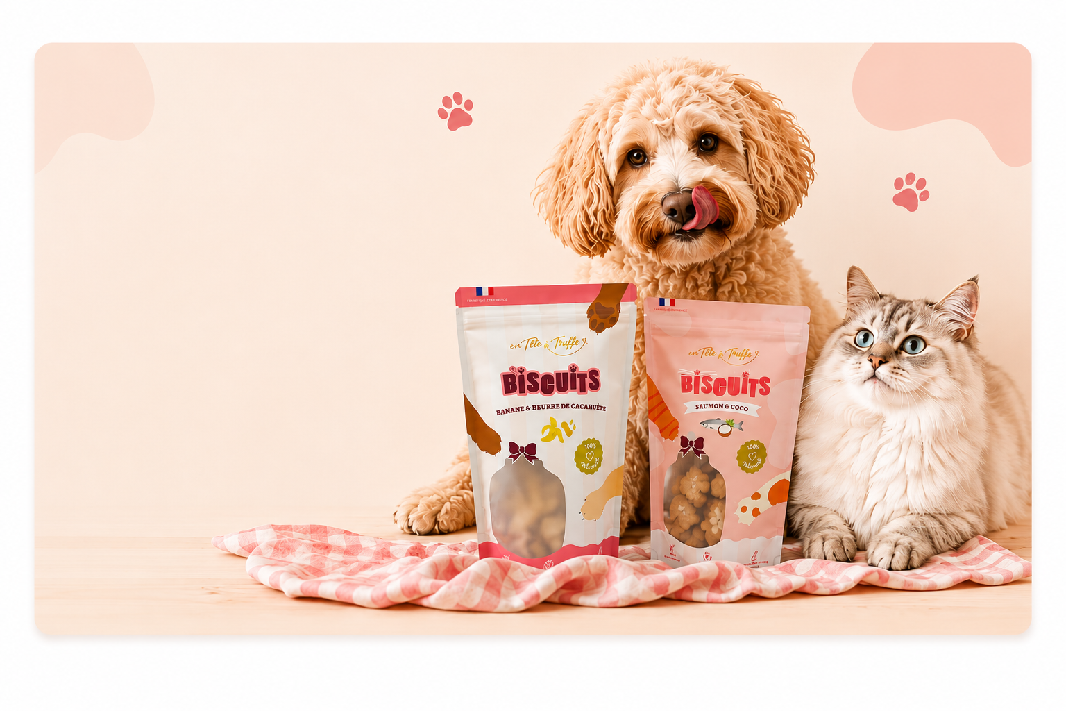 Biscuits artisanaux pour chiens et chats En Tête à Truffe