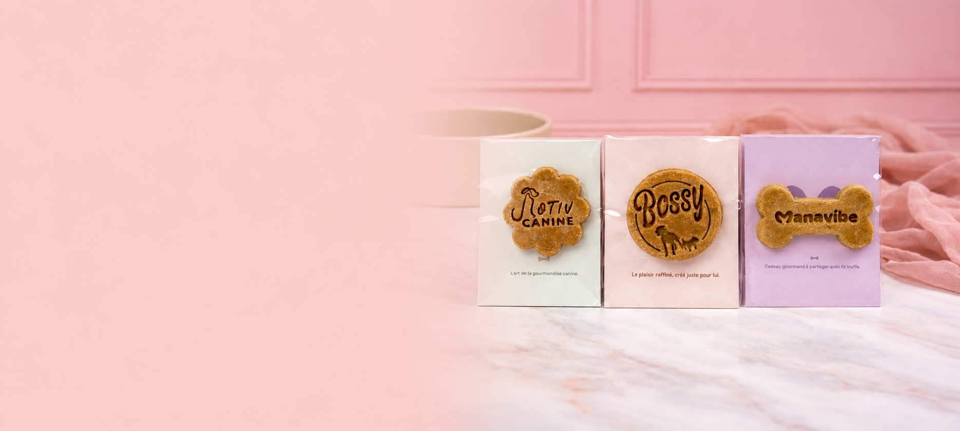 Biscuits pour chien personnalisés avec logo d'entreprise fabriqués artisanalement en Provence