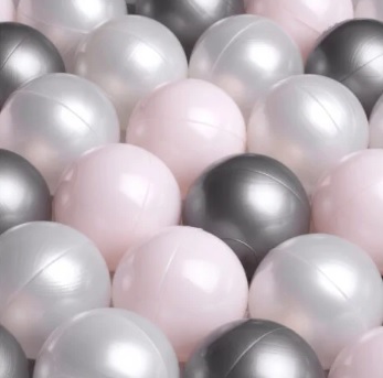 composition-balles-piscine-rose-clair-argent-perle