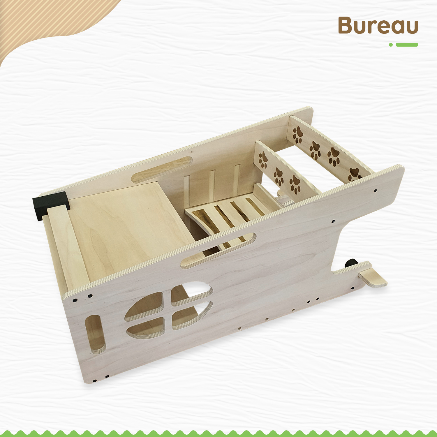 Tour D'Observation / Tour D'Apprentissage Bebeconfort Hoya | En Bois Naturel | 3 Hauteurs Réglables (1.5 à 6 Ans) | Poids 6.2 Kg | Sécurité Normes UE | Style Montessori