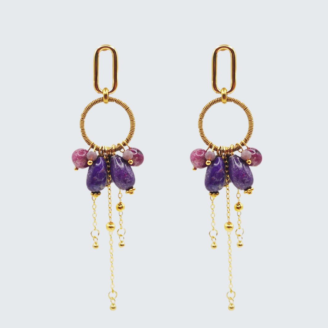 Boucles doreilles Fuchsia