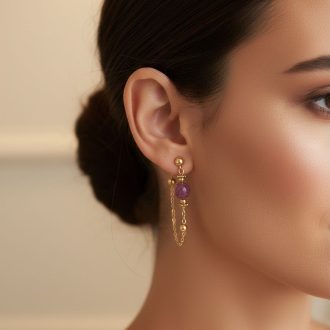 boucles doreilles Inaya portées