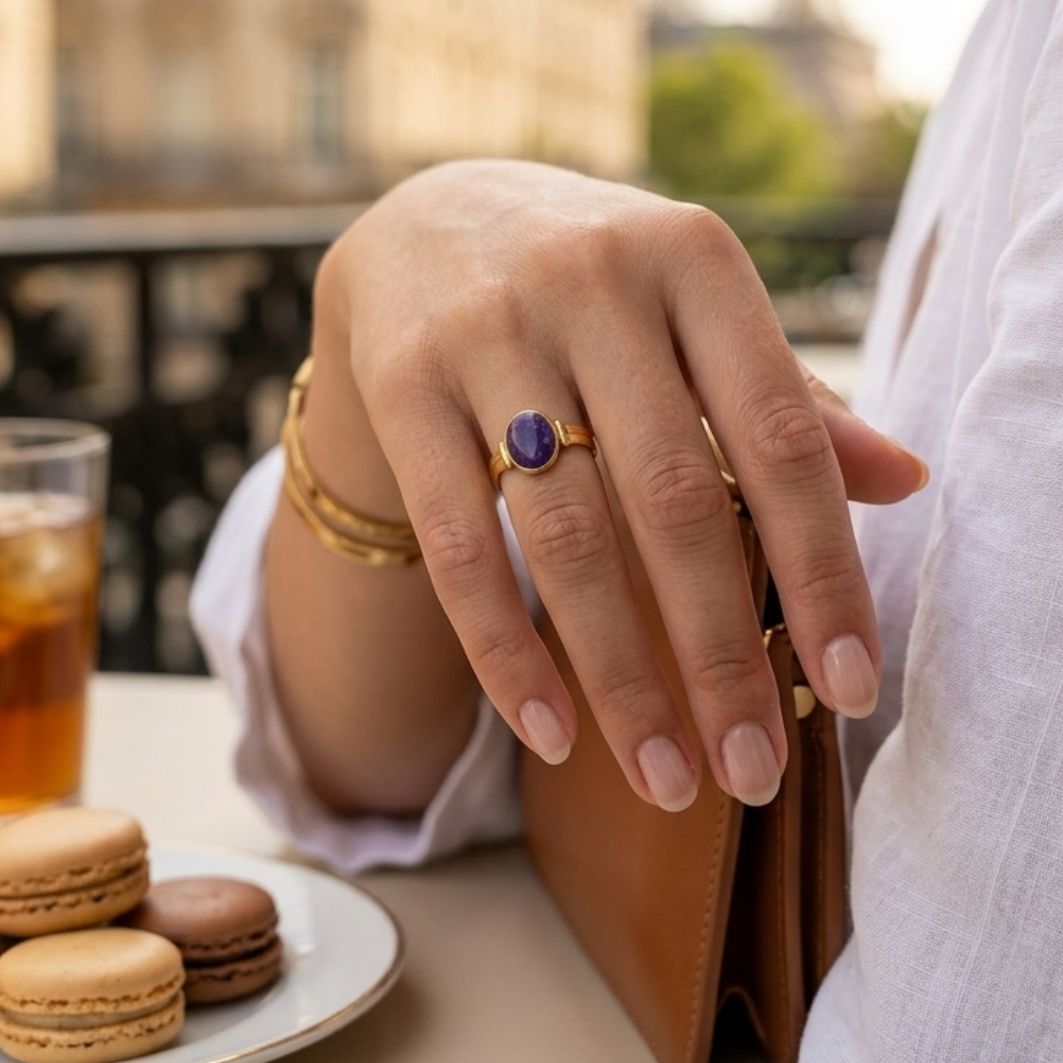 bague Dorothée portée