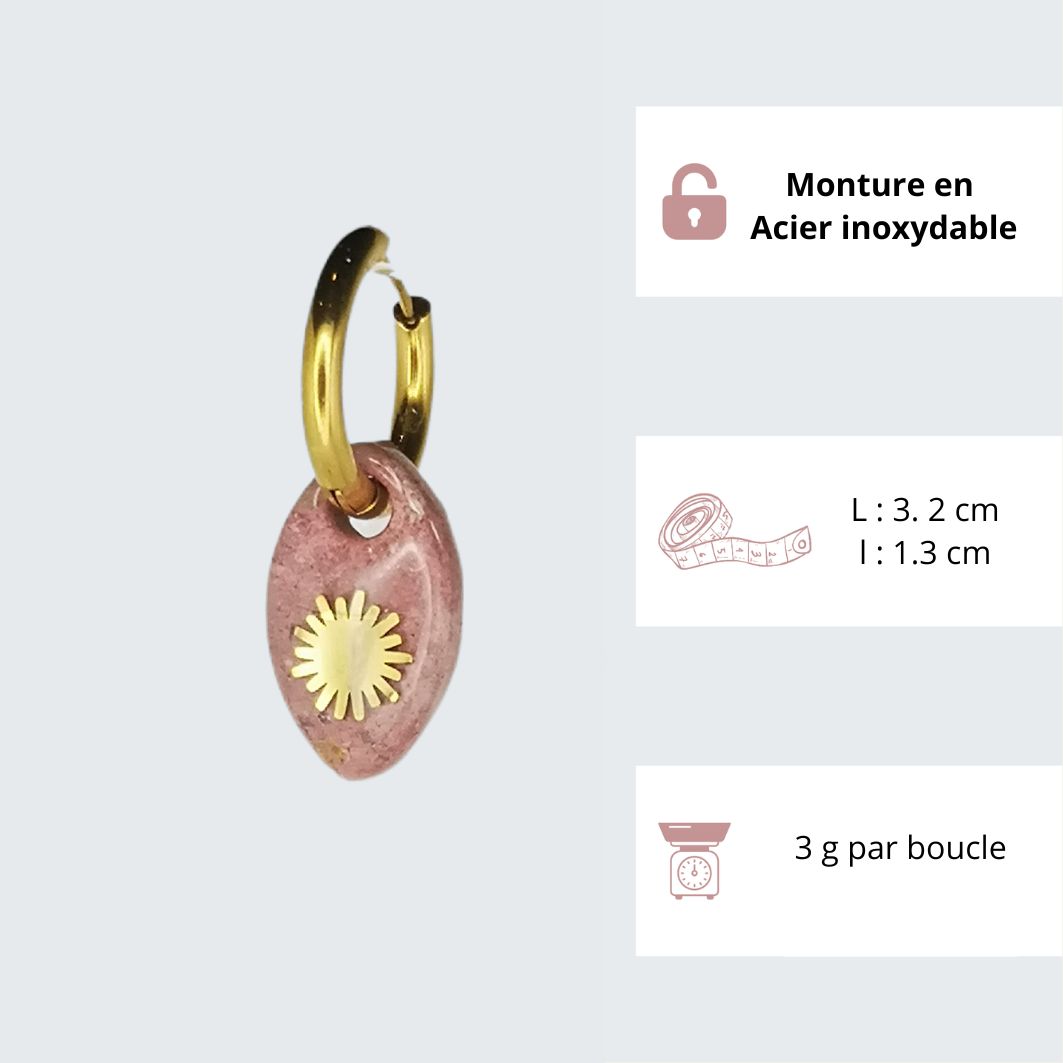 Boucles doreilles soleil